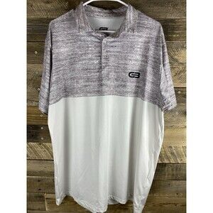 Grip Boost GB Mens XL Gray/White Color Block Golf Polo Shirt